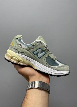 Жіночі замшеві кросівки з сіткою new balance 2002r 🆕 кросівки нью баланс на весну