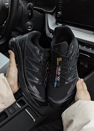 Жіночі чоловічі кросівки salomon xt-6 black чорні