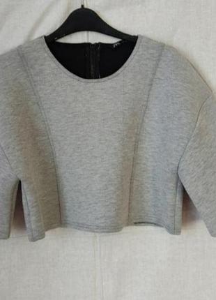 Кроп-топ стрейчевой оверсайз zara роз. 46