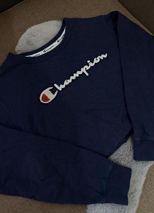 Champion свитшот худи кофта бренд укороченный кроп топ