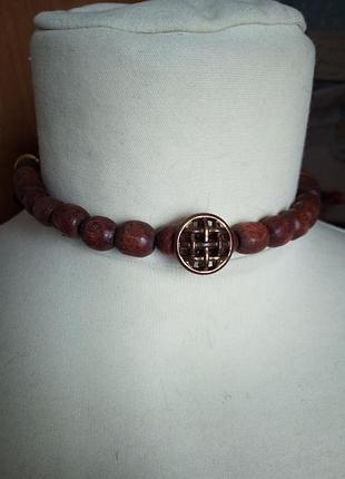 Чокер бусы хендмейд винтаж текстиль-украшение на шею