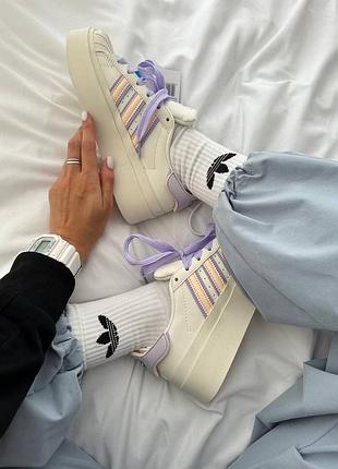 Женские кроссовки adidas superstar stock “purple macaroon”