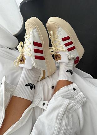 Жіночі кросівки adidas superstar bonega “strawberry cream”