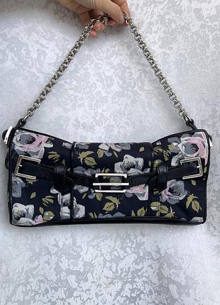 Розкішна сумка клатч karen millen шкіряна, преміум, в квітковий принт