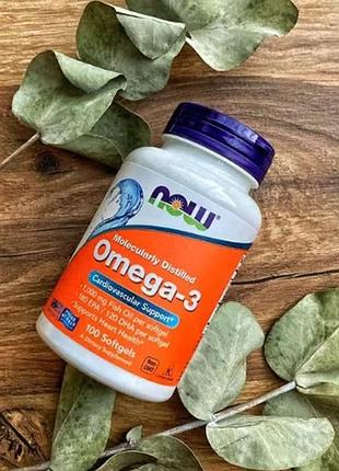 Now foods риб’ячий жир з омега-3 1000 мг 180 мг епк та 120 мг дгк 100 капсул