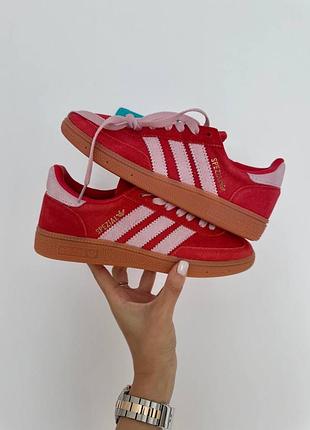 Жіночі кросівки adidas spezial “scarlet pink” premium