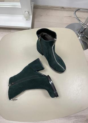 Ботинки с итальянской замши замшевые зимние осенние5 фото