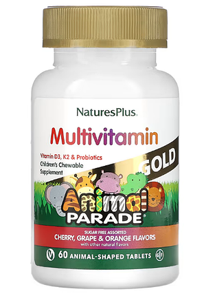 Natures plus мультиватамины и мультиминералы 60 шт multivitamin source of life animal parade gold