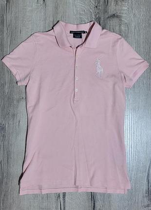 Блідо-рожева футболка поло polo ralph lauren/оригінал/футболка ralph lauren