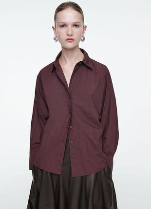 Рубашка блуза женская cos relaxed double-cuff shirt оверсайз