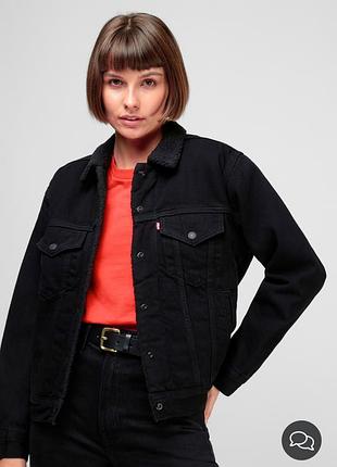 Жіноча чорна шерпа levis , розмір xs , оригінал