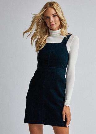 Вельветовый синий сарафан dorothy perkins