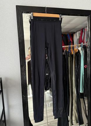 Лосины черные леггинсы спортивные для спорта