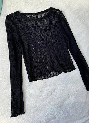 Топ сетка bershka на длинный рукав