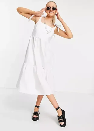 Сарафан ярусний з попліну stradivarius р.m