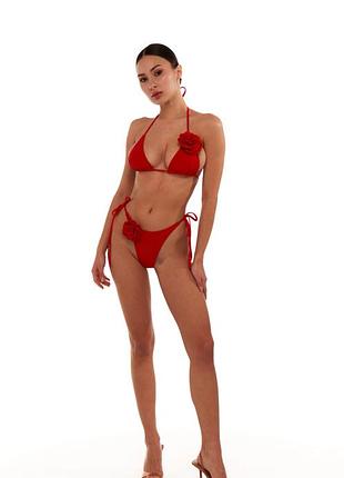 Swimssuits червоний купальник троянда роздільний rosie swimbydi ліф бюстгальтер4 фото