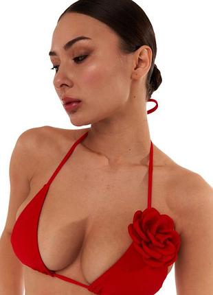 Swimssuits червоний купальник троянда роздільний rosie swimbydi ліф бюстгальтер3 фото