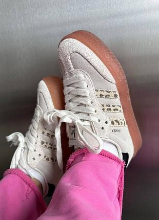 Жіночі кросівки adidas samba platform leopard grey premium