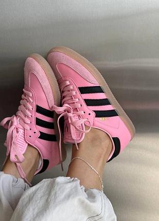 Женские кроссовки adidas samba «&nbsp;messi pink » premium
