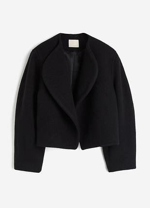 Шерстяной жакет о-силуета h&m premium