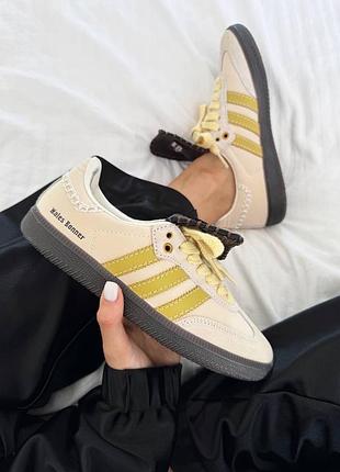 Женские кроссовки adidas samba wales bonner yellow 2.0 premium