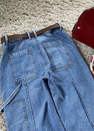 Стильные широкие джинсы багги,высокая посадка,zara,p.42ия2 фото