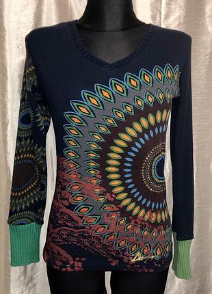 Винтажный пуловер desigual vintage с разными рукавами