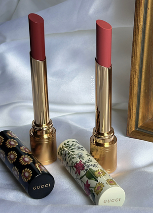 Помада-блиск gucci glow & care shine lipstick rouge de beauté brillant 208 they met in argentina3 фото
