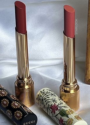 Помада-блиск gucci glow & care shine lipstick rouge de beauté brillant 217 valeria rose3 фото