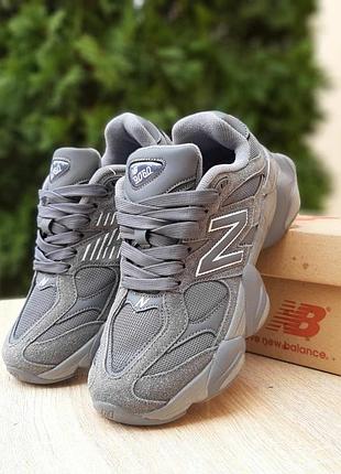 Женские кроссовки new balance 9060 grey 1950 беланс серого цвета