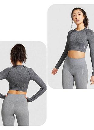 Gymshark crop top. кроп топ. лонгслив
