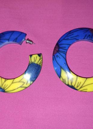 Винтажные серьги серёжки кольца