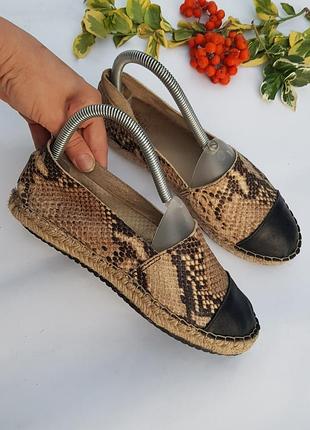 Еспадрильї зміїна шкіра змія анімалістичні kiomi 36