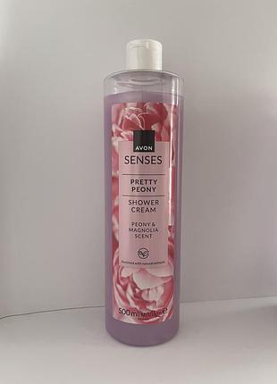Новинка🌼 avon senses крем-гель для душа «нежный пион», 500 мл.