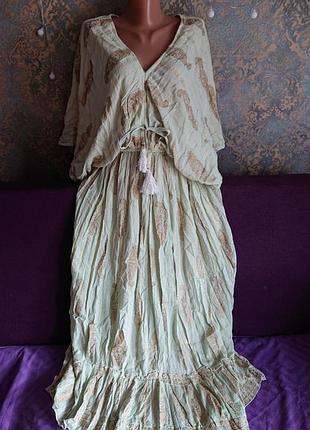 Красивое платье макси большой размер батал 50 /52 индия