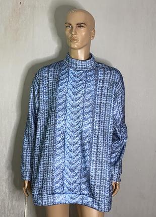 Кофта світшот з імітацією вʼязки великого розміру батал