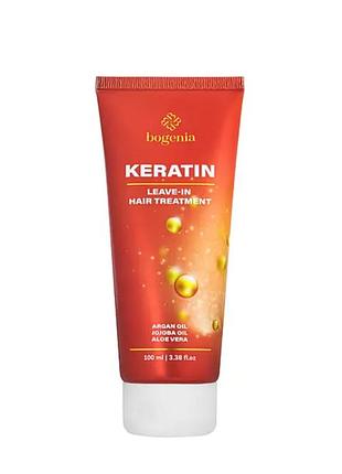 Кондиціонер для лікування волосся bogenia keratin leave-in hair treatment з кератином незмивний 100 мл
