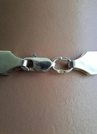 Серебряный браслет и колье. цепочка серебро 925 и 875 проба трезубец.