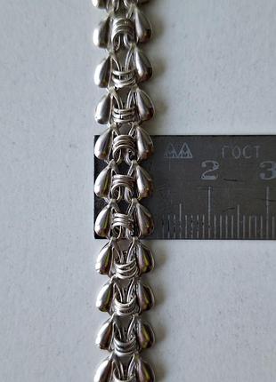 Серебряный браслет и колье. цепочка серебро 925 и 875 проба трезубец.