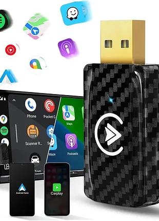 Беспроводной адаптер carplay и android auto, беспроводной адаптер 2 в 1 auto car play для