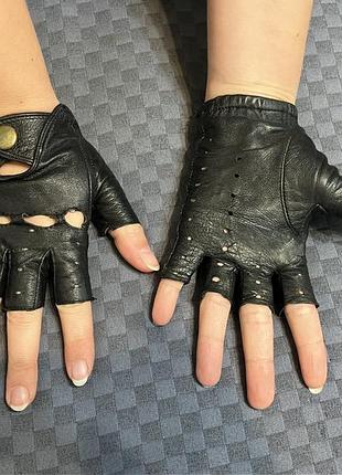 Перчатки кожаные