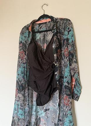 Шоколадний моделюючий купальник plus size