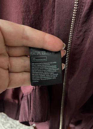 Вишневый бордовый бомбер куртка женская на молнии h&m xl5 фото