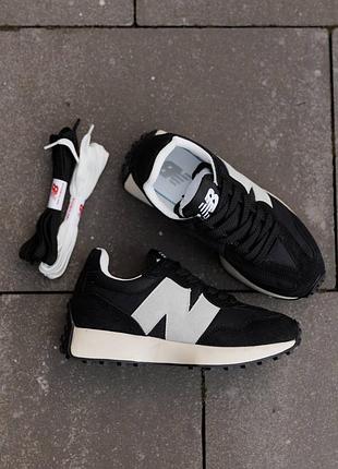 Р.37-41 кроссовки new balance 327 black white nb130