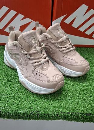 Женские кроссовки nike m2k pink, нат кожа