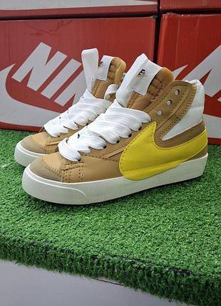 Жіночі кросівки nike blazer mid77 , нат шкіра,  чітко пушка ракета бомба, салют
