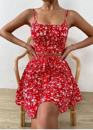 Новий, костюм, спідниця, юбка, топ