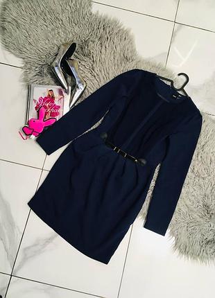 Синее платье с пояском от asos