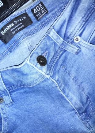 Bershka испанские джинсы скинни с высокой талией9 фото