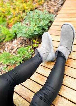 Ugg classic mini grey уггі міні сірі10 фото